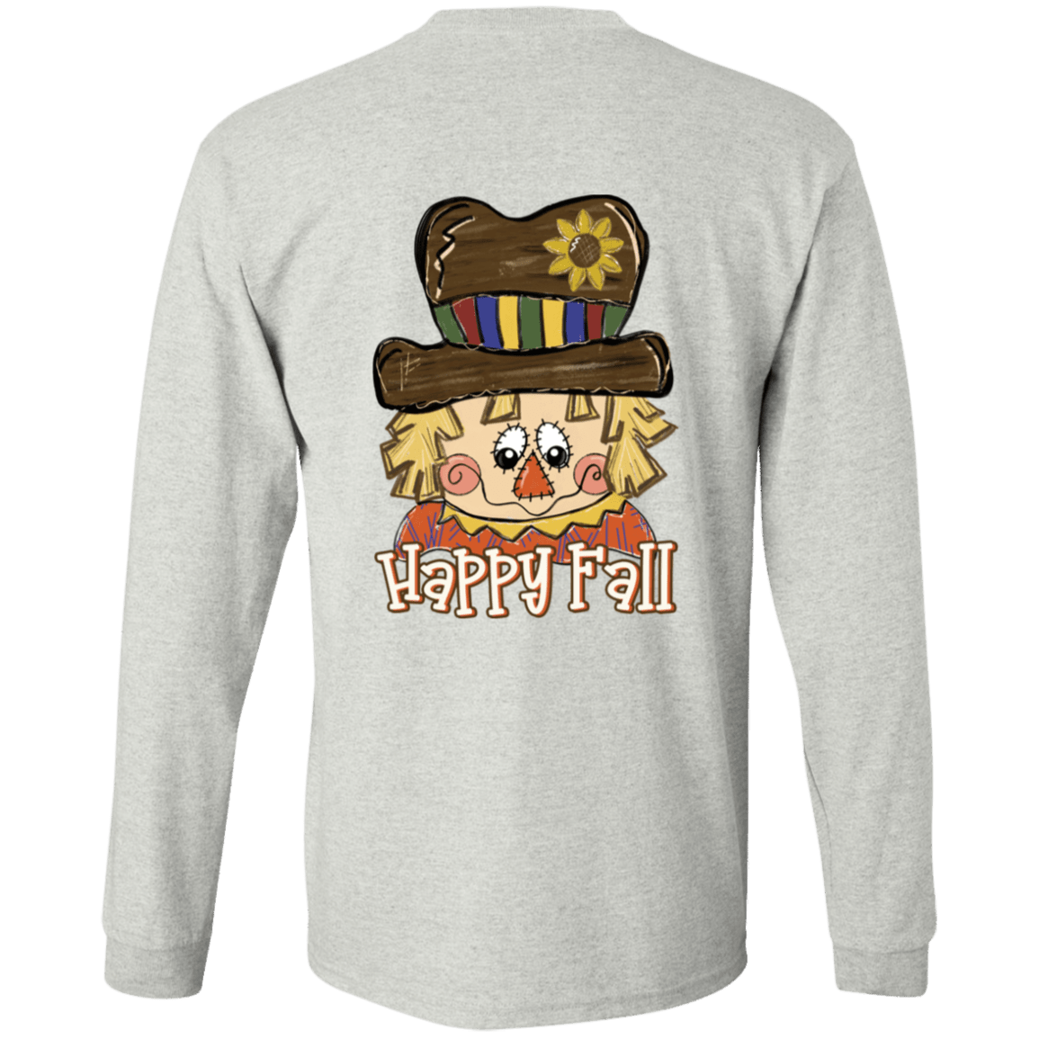 Happy Fall Scarecrow Gildan L/S Tee - 931 Graphics