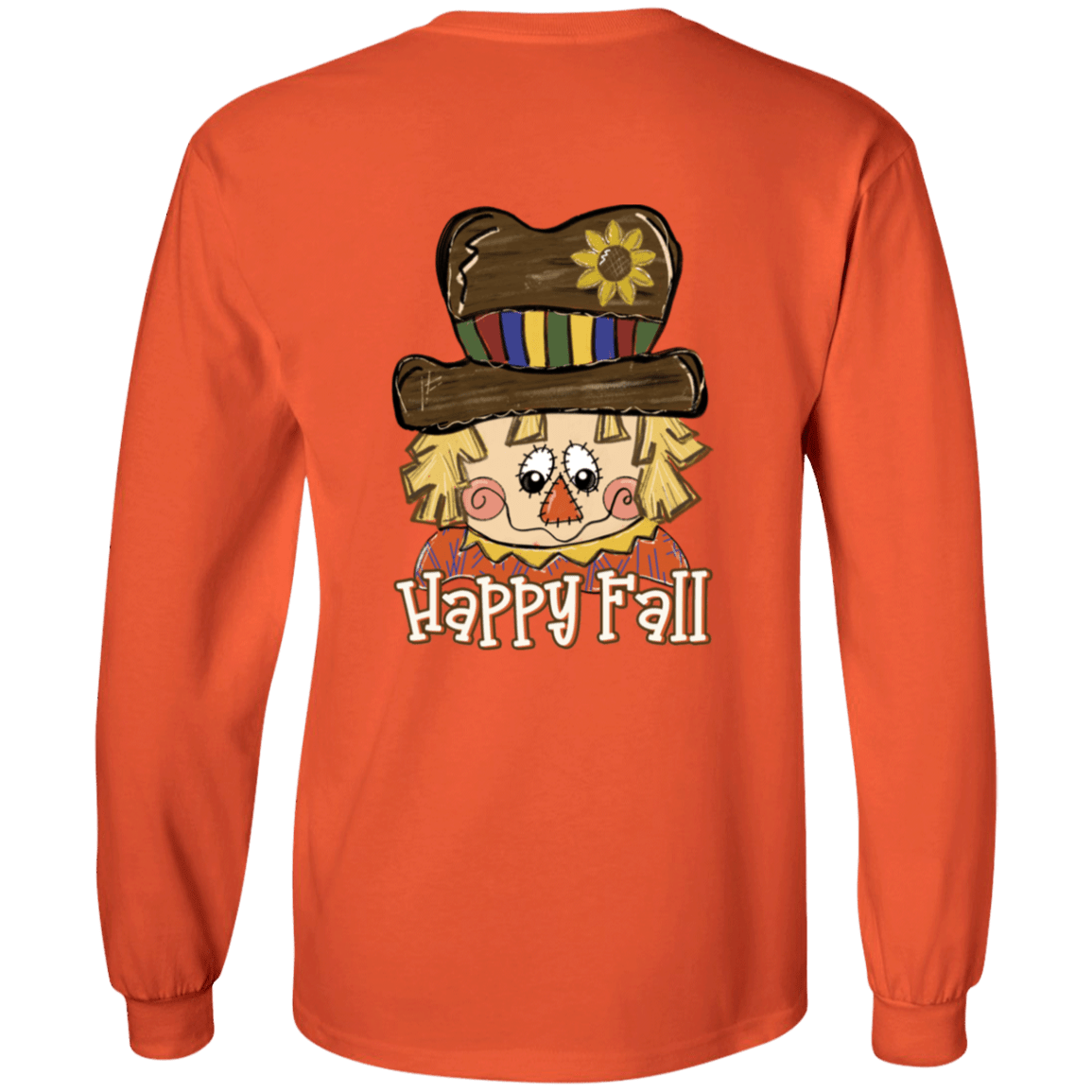 Happy Fall Scarecrow Gildan L/S Tee - 931 Graphics
