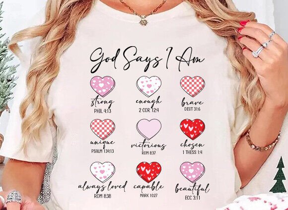 God Says I Am Christian Bella Canvas Tee