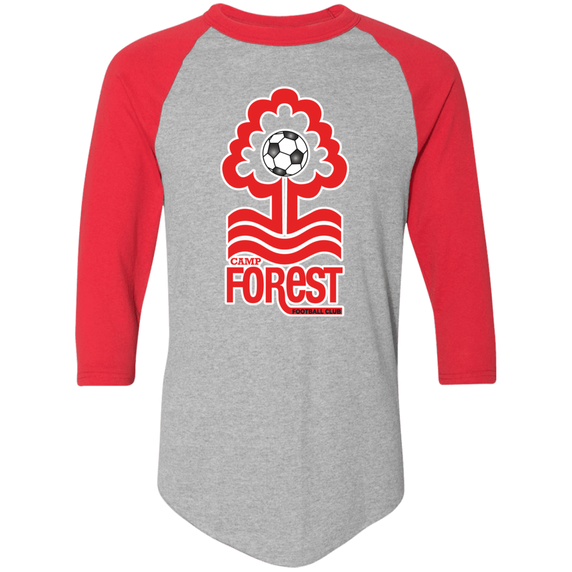 Adult Colorblock Raglan Jersey with CFFC Logo & White Outline - Busy Bee Graphix