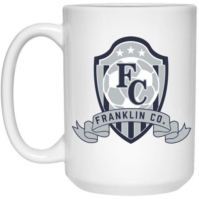 FC Soccer Crest 15 oz. White Mug - Busy Bee Graphix