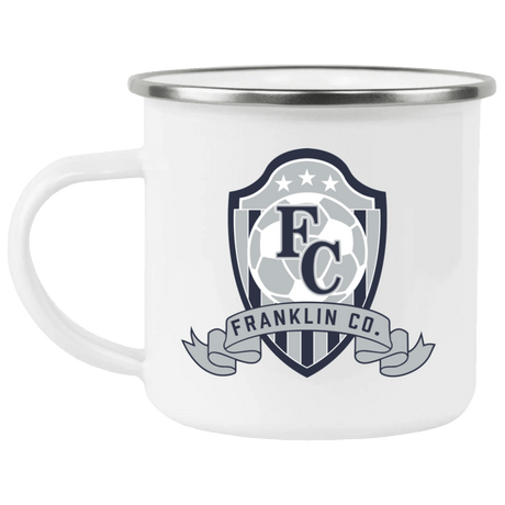 FC Soccer Crest Enamel Camping Mug - Busy Bee Graphix