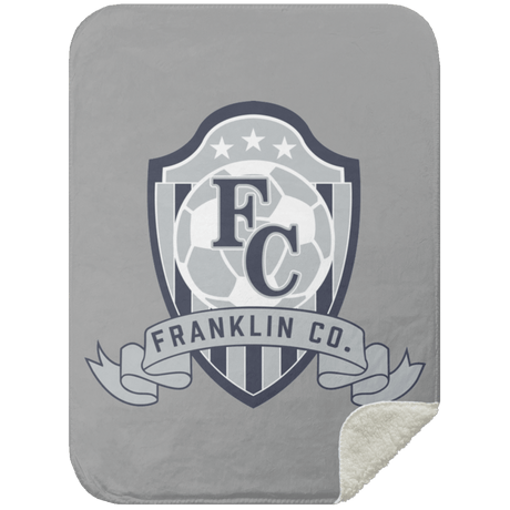 FC Soccer Crest Mink Sherpa Blanket 30x40 - Busy Bee Graphix