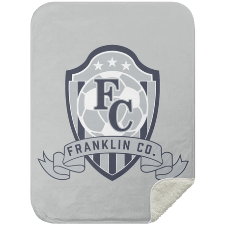 FC Soccer Crest Mink Sherpa Blanket 30x40 - Busy Bee Graphix