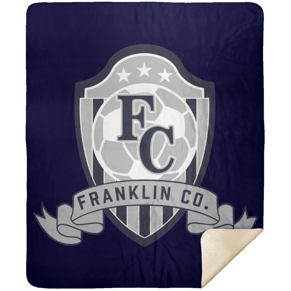 FC Soccer Crest Premium Mink Sherpa Blanket 50x60 - Busy Bee Graphix