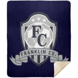 FC Soccer Crest Premium Mink Sherpa Blanket 50x60 - Busy Bee Graphix