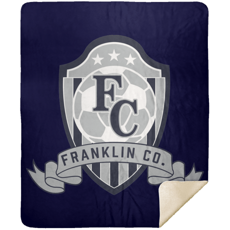 FC Soccer Crest Premium Mink Sherpa Blanket 50x60 - Busy Bee Graphix