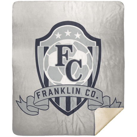FC Soccer Crest Premium Mink Sherpa Blanket 50x60 - Busy Bee Graphix