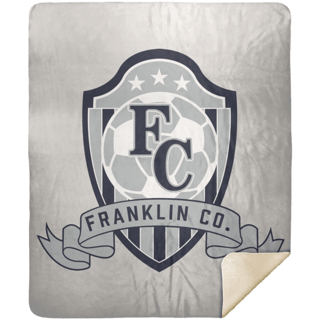 FC Soccer Crest Premium Mink Sherpa Blanket 50x60 - Busy Bee Graphix