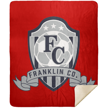 FC Soccer Crest Premium Mink Sherpa Blanket 50x60 - Busy Bee Graphix