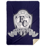 FC Soccer Crest Premium Mink Sherpa Blanket 60x80 - Busy Bee Graphix