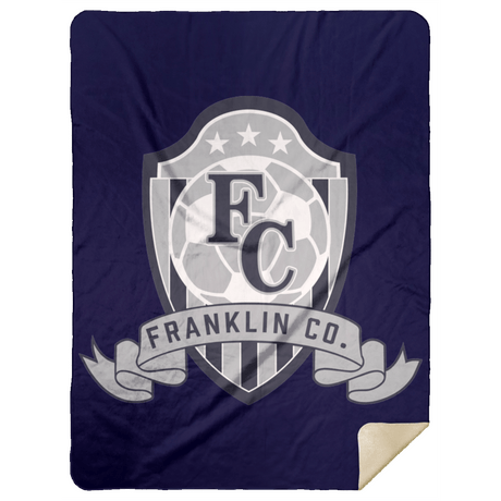 FC Soccer Crest Premium Mink Sherpa Blanket 60x80 - Busy Bee Graphix