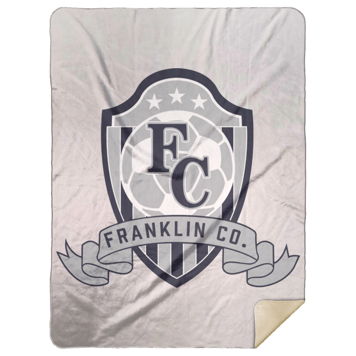 FC Soccer Crest Premium Mink Sherpa Blanket 60x80 - Busy Bee Graphix
