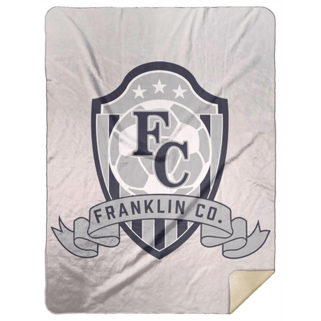 FC Soccer Crest Premium Mink Sherpa Blanket 60x80 - Busy Bee Graphix