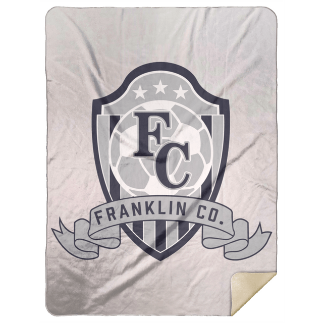 FC Soccer Crest Premium Mink Sherpa Blanket 60x80 - Busy Bee Graphix