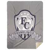 FC Soccer Crest Premium Mink Sherpa Blanket 60x80 - Busy Bee Graphix