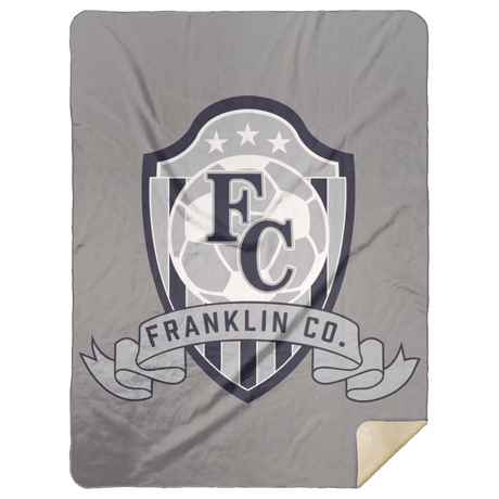 FC Soccer Crest Premium Mink Sherpa Blanket 60x80 - Busy Bee Graphix