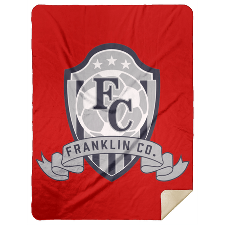 FC Soccer Crest Premium Mink Sherpa Blanket 60x80 - Busy Bee Graphix