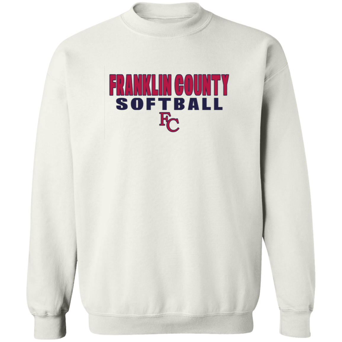 Franklin County Softball Adult Crewneck Pullover Sweatshirt - Busy Bee Graphix