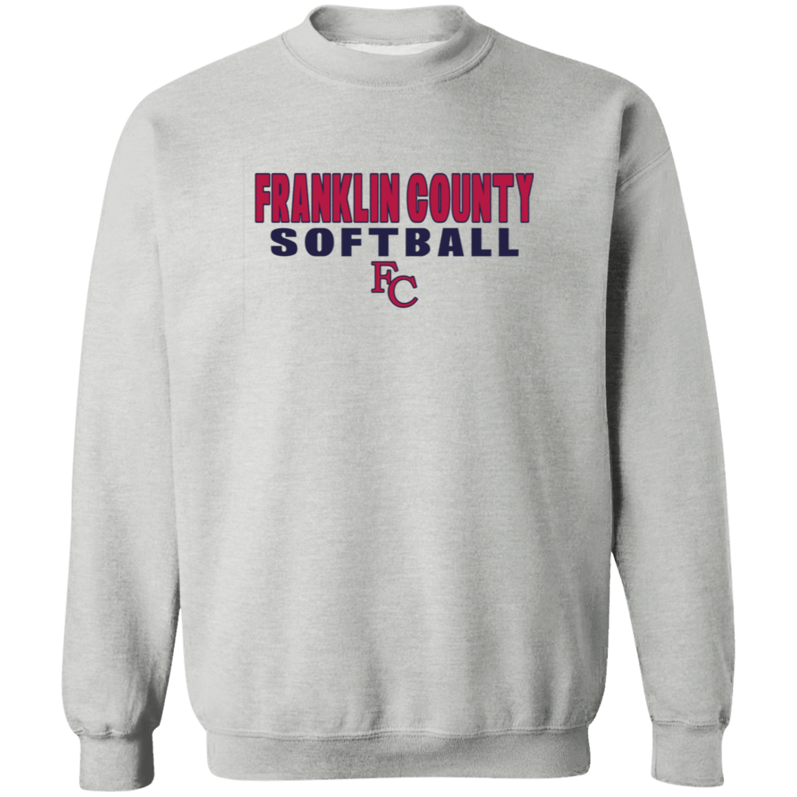 Franklin County Softball Adult Crewneck Pullover Sweatshirt - Busy Bee Graphix