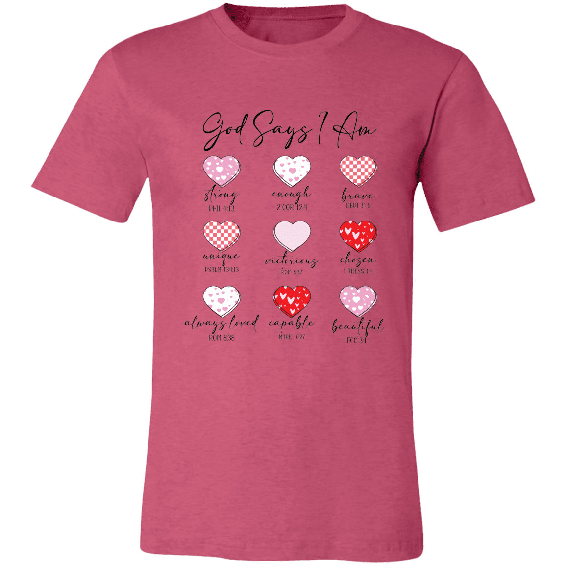 God Says I Am Christian Bella Canvas Tee - 931 Graphics