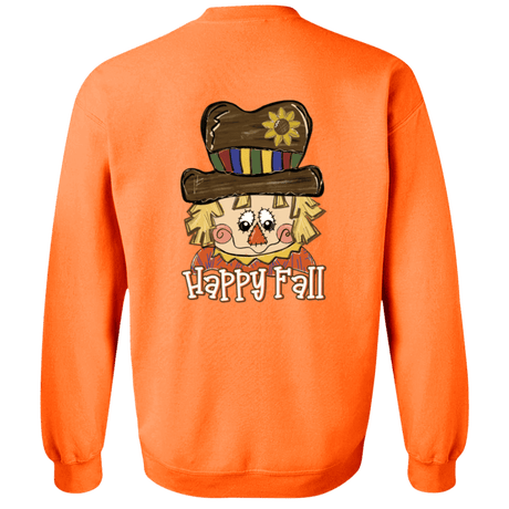 Happy Fall Scarecrow Gildan Crewneck Pullover Sweatshirt - 931 Graphics