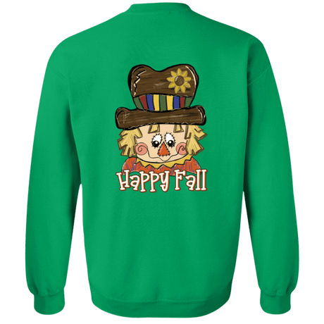 Happy Fall Scarecrow Gildan Crewneck Pullover Sweatshirt - 931 Graphics