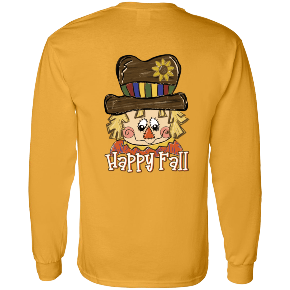 Happy Fall Scarecrow Gildan L/S Tee - 931 Graphics