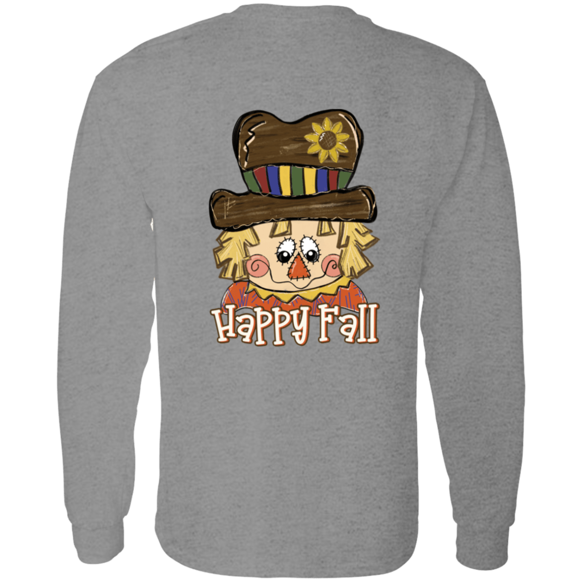 Happy Fall Scarecrow Gildan L/S Tee - 931 Graphics
