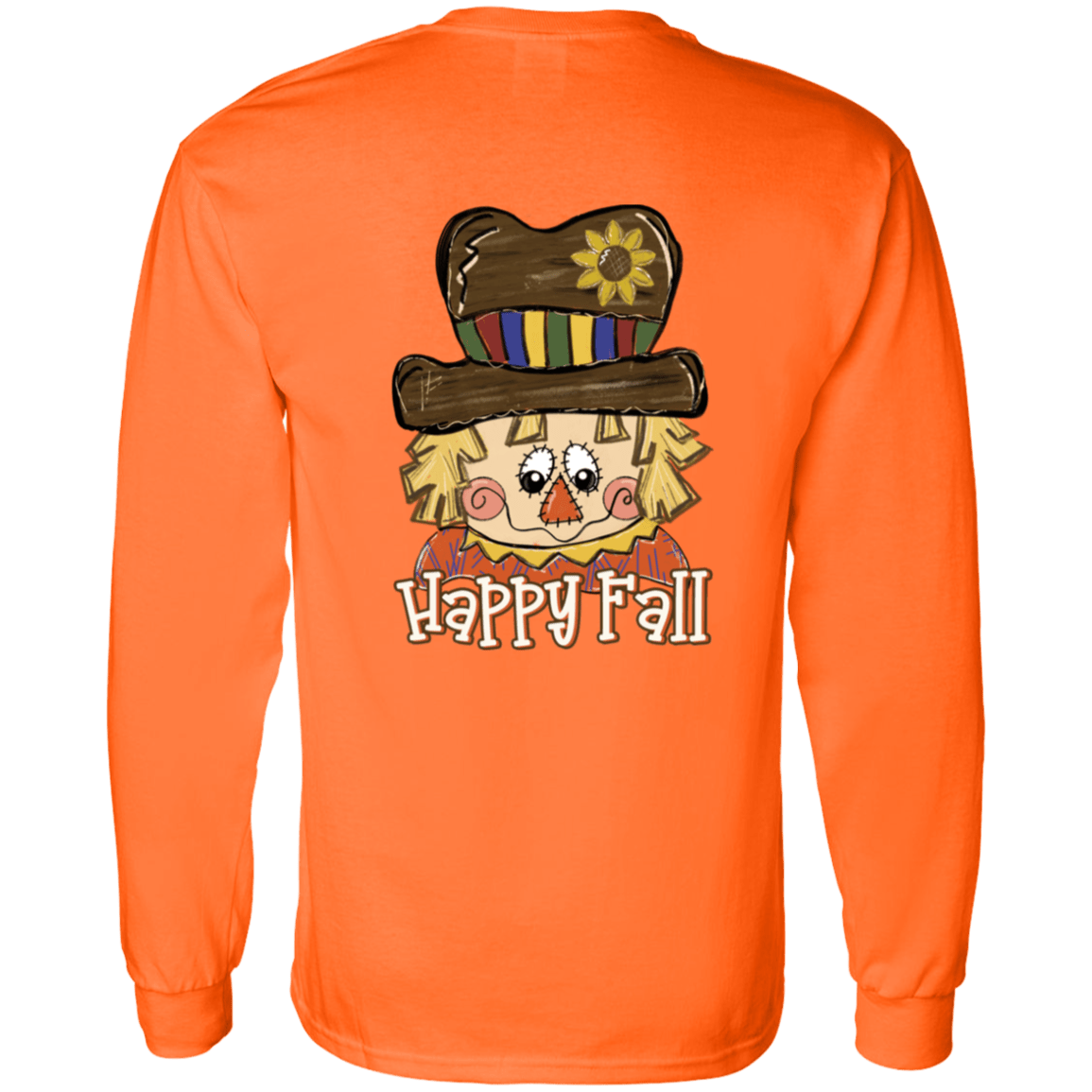 Happy Fall Scarecrow Gildan L/S Tee - 931 Graphics