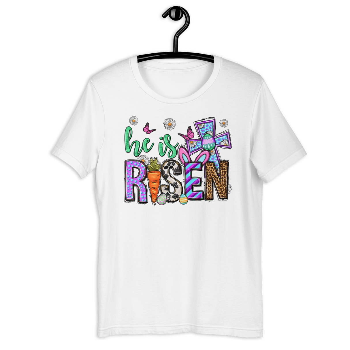 He Is Risen Bella Canvas Tee - Busy Bee Graphix