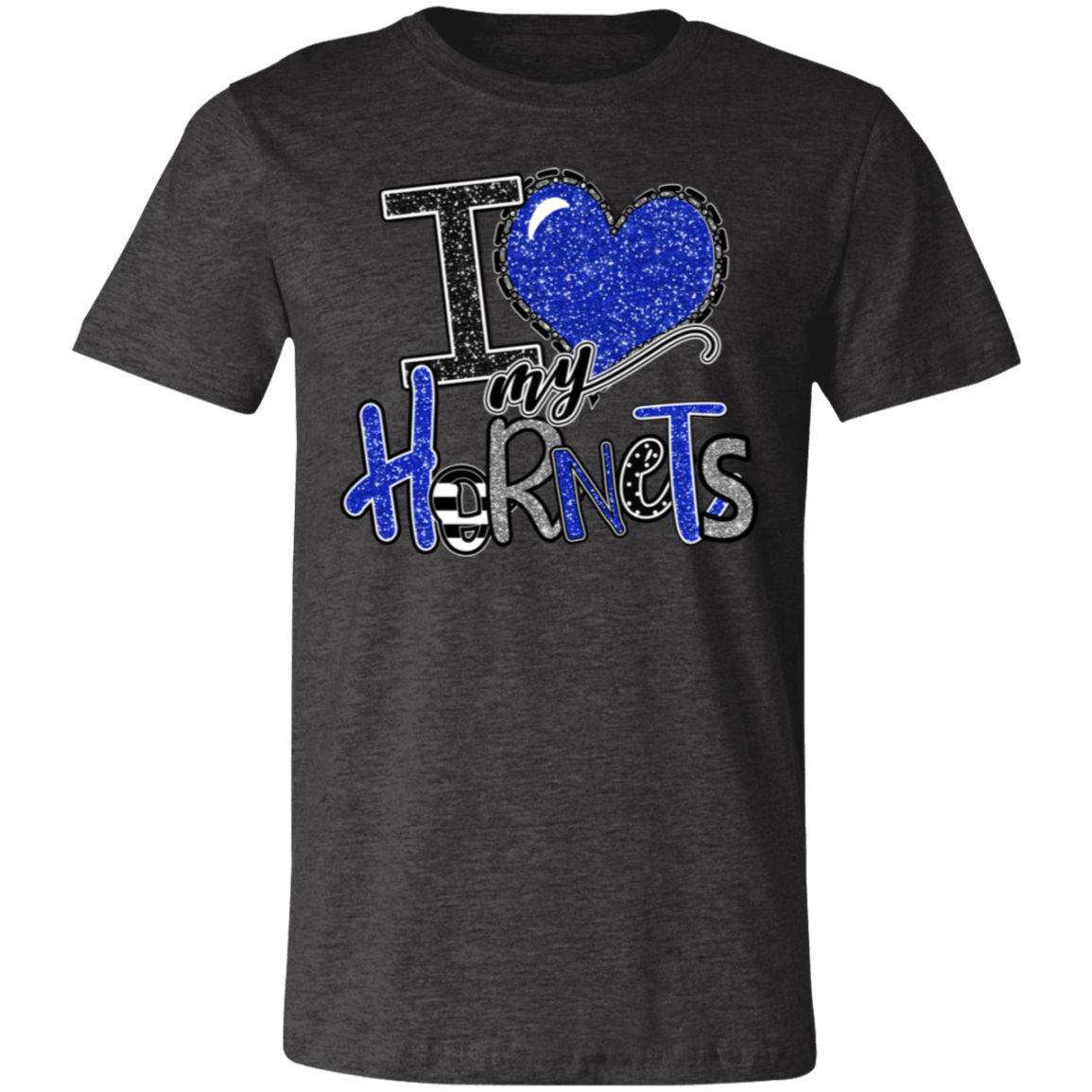 I Love My Hornets Bella Canvas Tee - Busy Bee Graphix