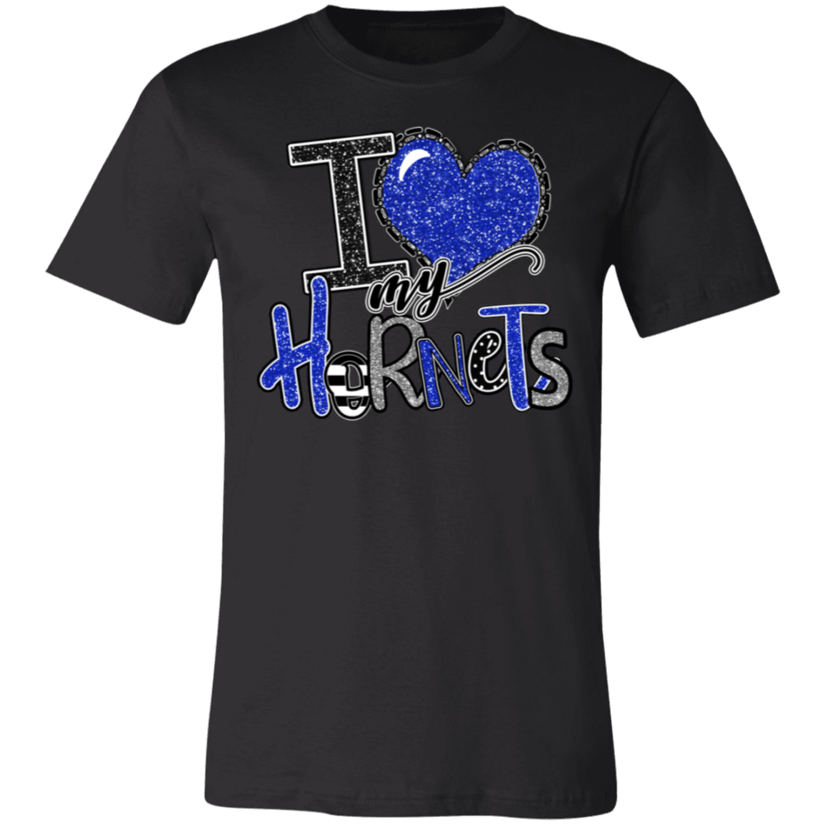 I Love My Hornets Bella Canvas Tee - Busy Bee Graphix