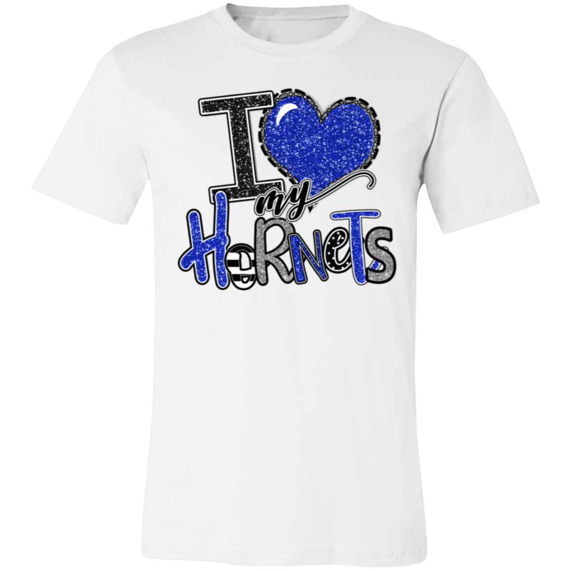 I Love My Hornets Bella Canvas Tee - Busy Bee Graphix