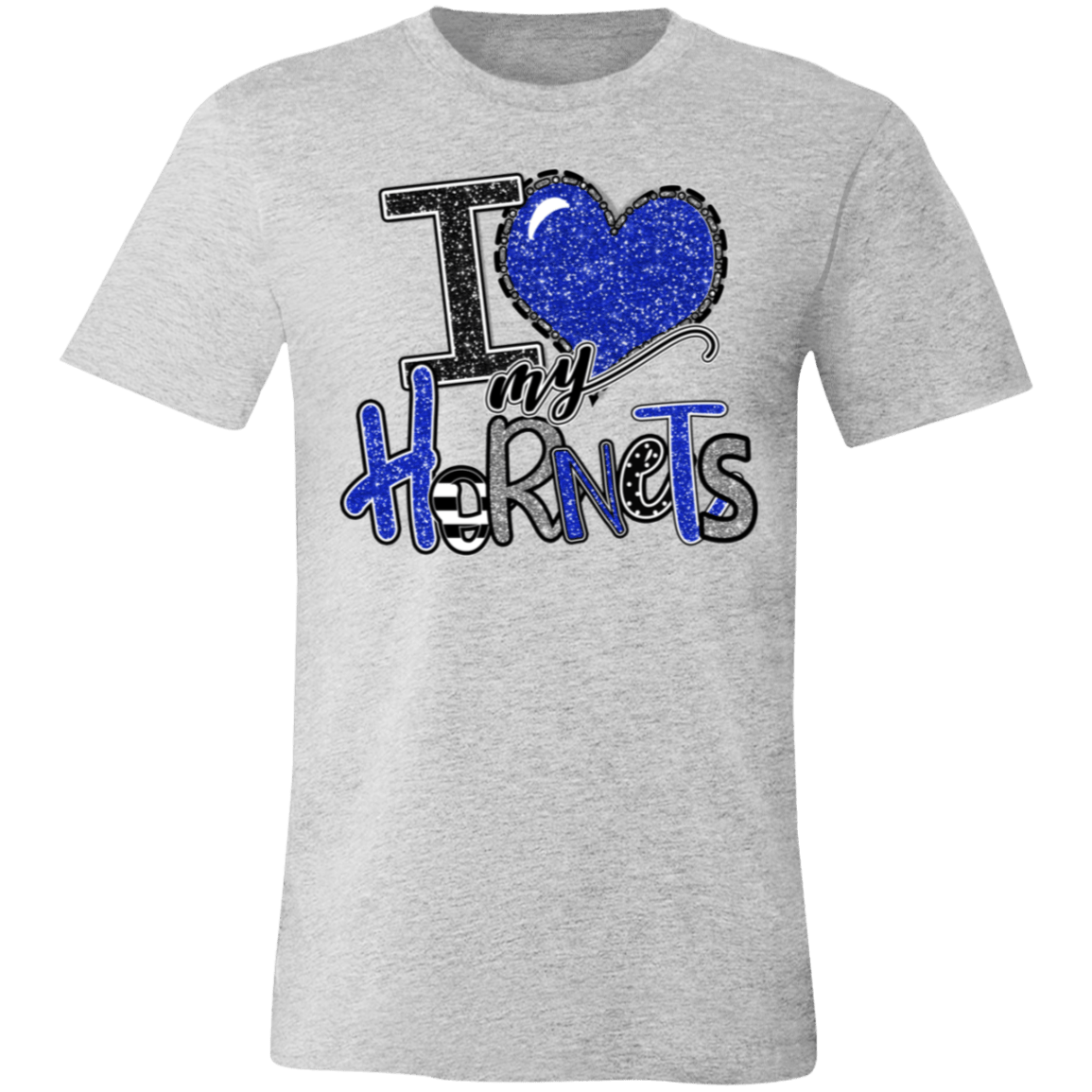 I Love My Hornets Bella Canvas Tee - Busy Bee Graphix