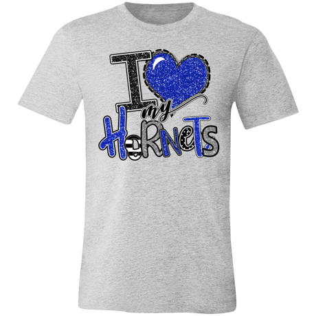 I Love My Hornets Bella Canvas Tee - Busy Bee Graphix