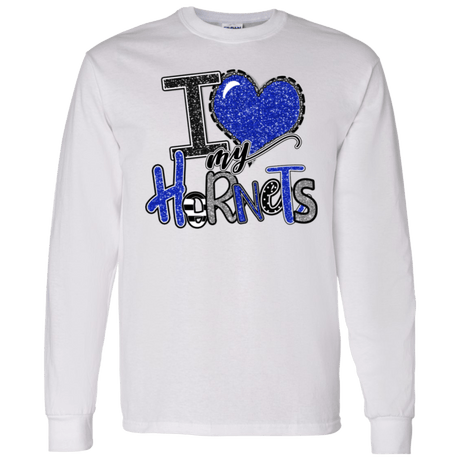 I Love My Hornets Gildan L/S Tee - Busy Bee Graphix