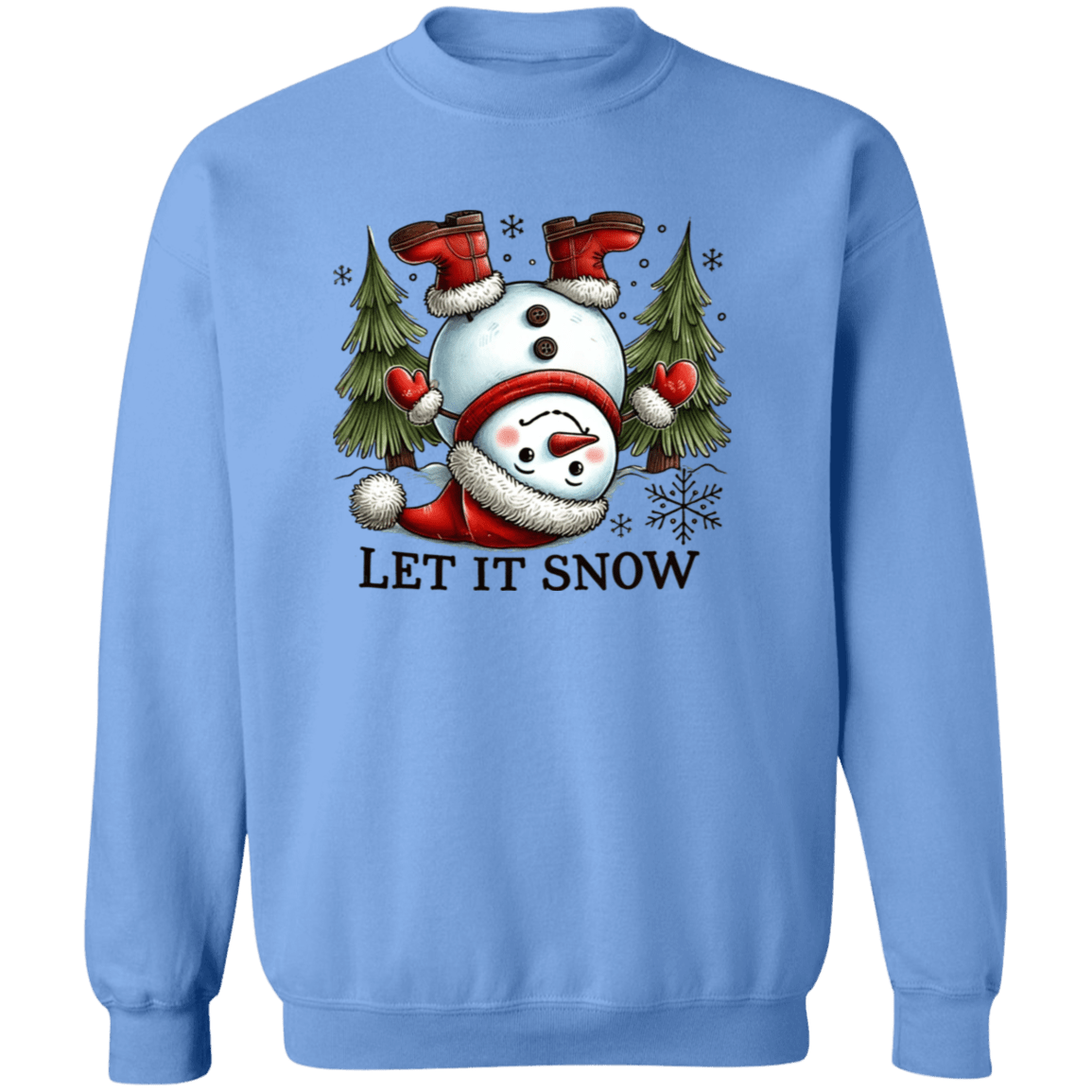 Let It Snow Snowman Crewneck - Busy Bee Graphix