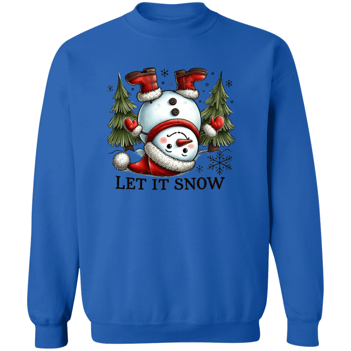 Let It Snow Snowman Crewneck - Busy Bee Graphix