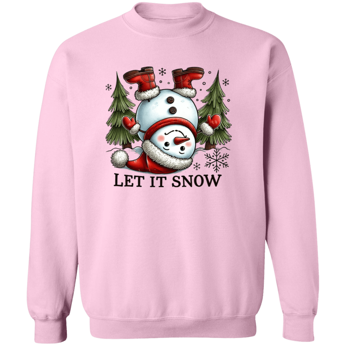 Let It Snow Snowman Crewneck - Busy Bee Graphix