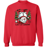 Let It Snow Snowman Crewneck - Busy Bee Graphix