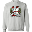 Let It Snow Snowman Crewneck - Busy Bee Graphix