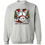 Let It Snow Snowman Crewneck - Busy Bee Graphix