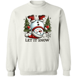 Let It Snow Snowman Crewneck - Busy Bee Graphix