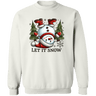 Let It Snow Snowman Crewneck - Busy Bee Graphix