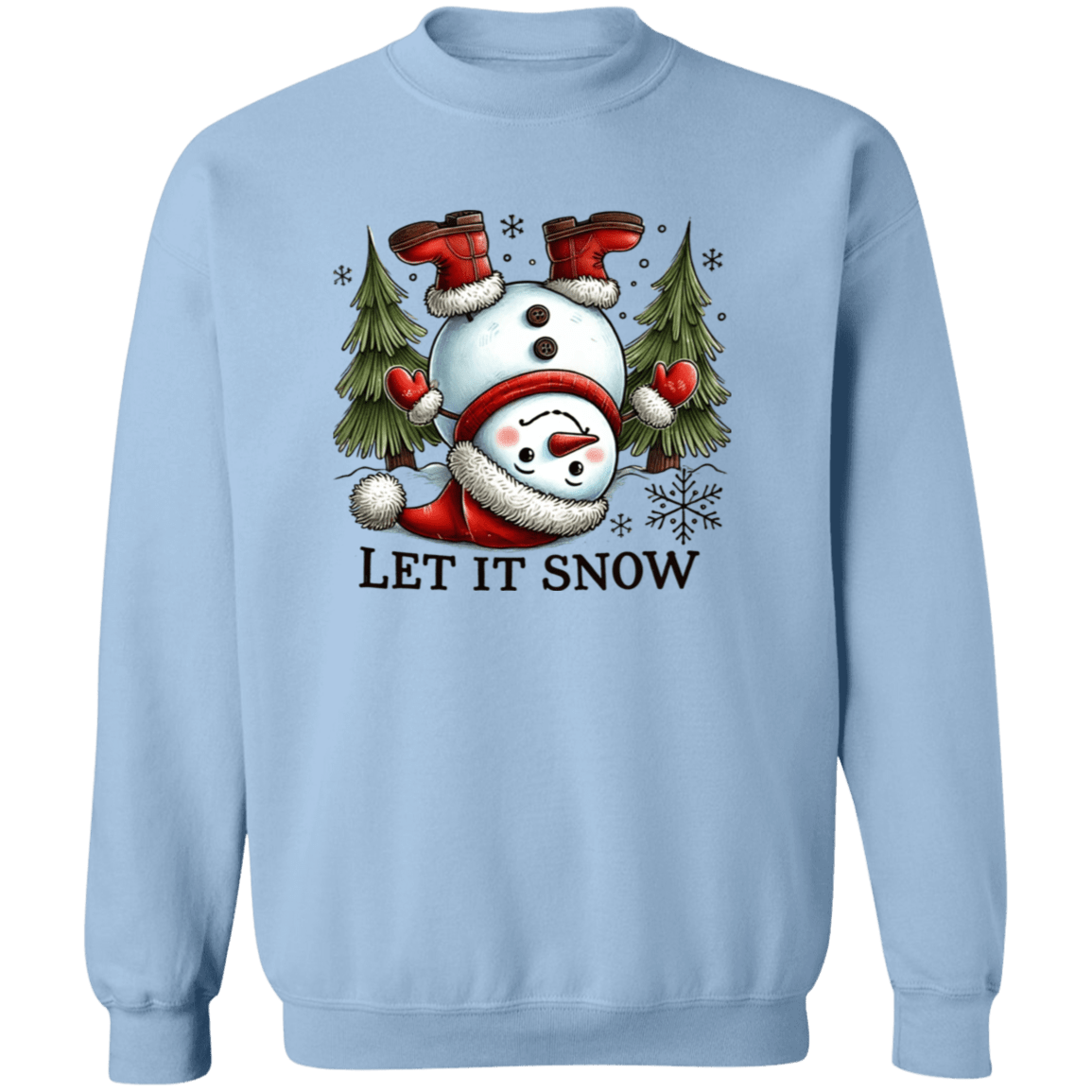 Let It Snow Snowman Crewneck - Busy Bee Graphix
