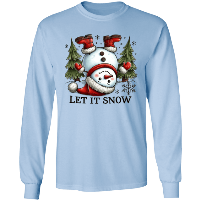 Let It Snow Snowman L/S Tee - Busy Bee Graphix