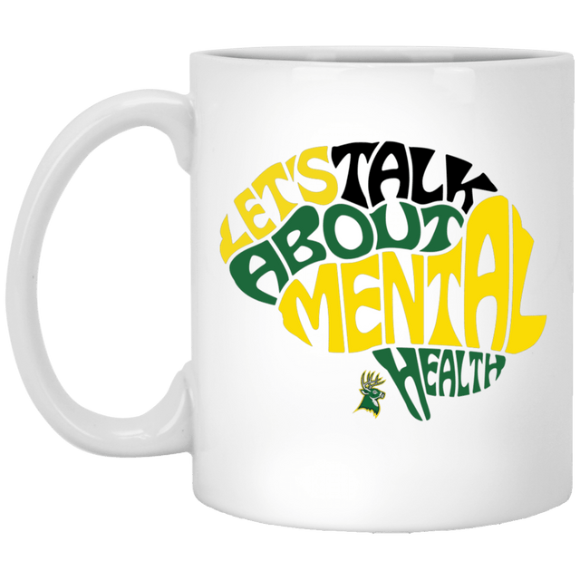 Lets Talk About Mental Health Motlow 11oz White Mug - Busy Bee Graphix