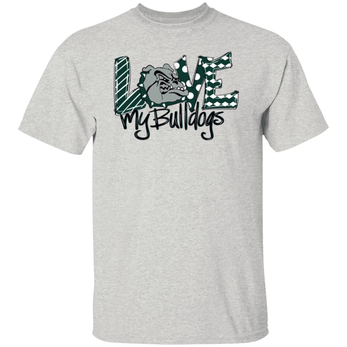 Love My Bulldogs Gildan Tee - Busy Bee Graphix
