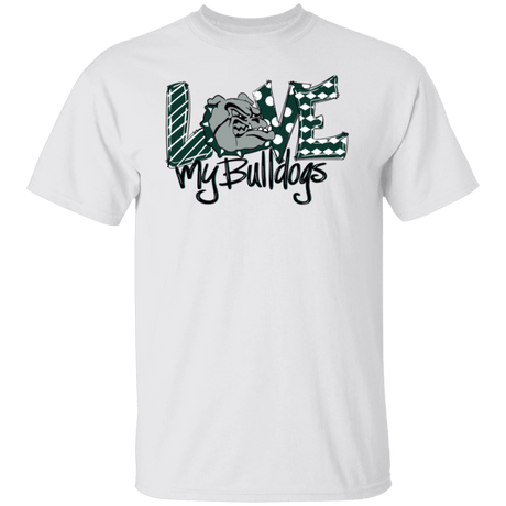 Love My Bulldogs Gildan Tee - Busy Bee Graphix